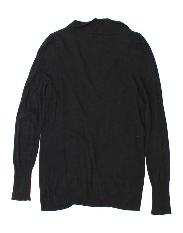MOSSIMO Womens Open Cardigan Sweater UK 12 Medium Black Nylon Vintage Mossimo and Second-Hand Mossimo from Messina Hembry 