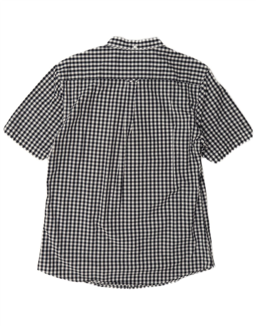 Le Shark Kortærmet Herreskjorte Stor Marineblå Gingham Bomuld