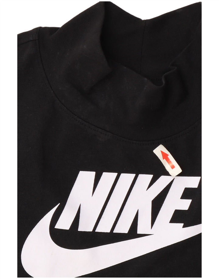 Nike Womens Crop Grafisk Vest Top UK 10 Small Black Bomuld