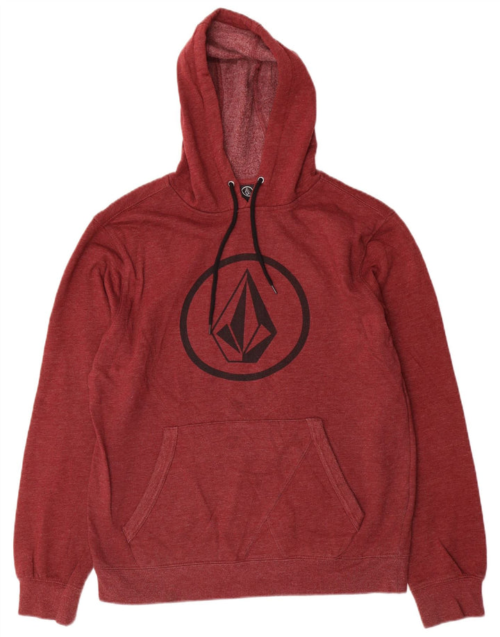 Volcom Herre grafisk hættetrøje Jumper Medium rødbrun bomuld