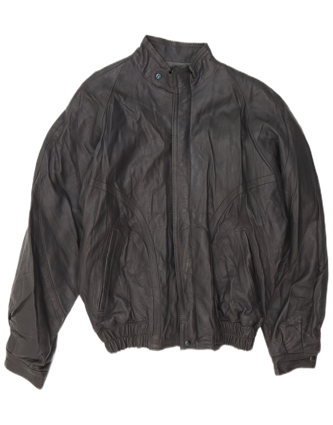 VINTAGE Læderjakke til mænd UK 40 Stort gråt læder