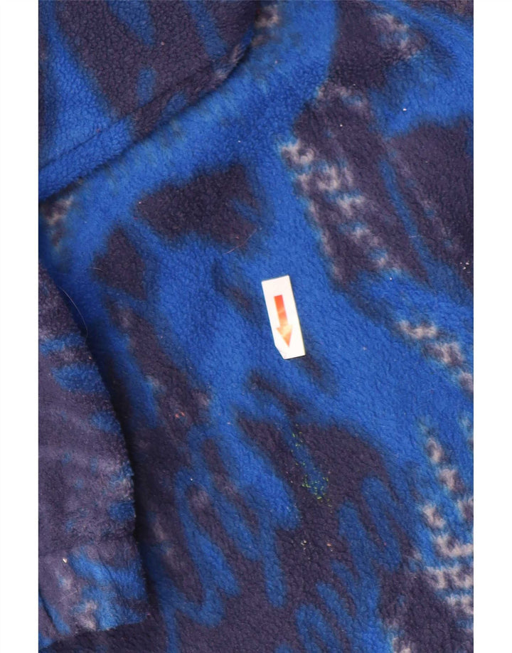 Lotto Herre abstrakt mønster knap hals fleece jumper stor blå