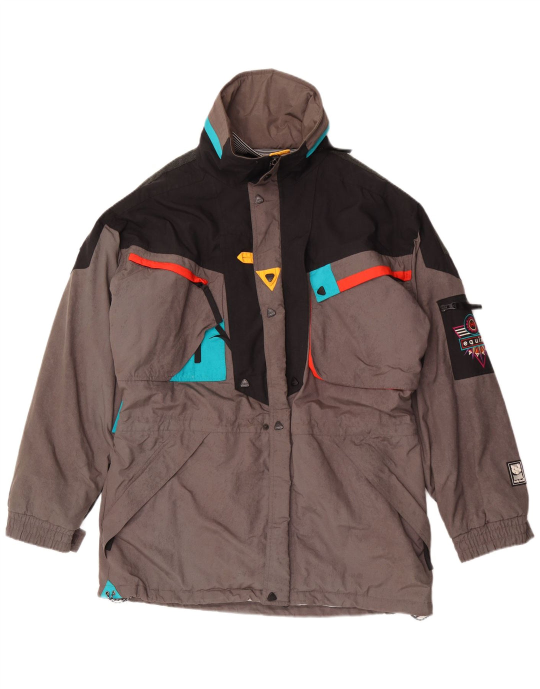 Helly Hansen Herre grafisk skijakke UK 38 Medium Grey Colourblock