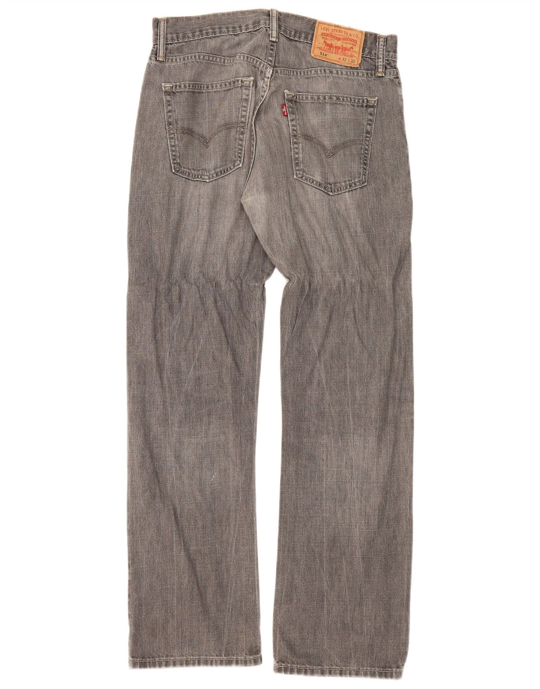 Levi's Dame 514 Straight Jeans W32 L32 Grå Bomuld