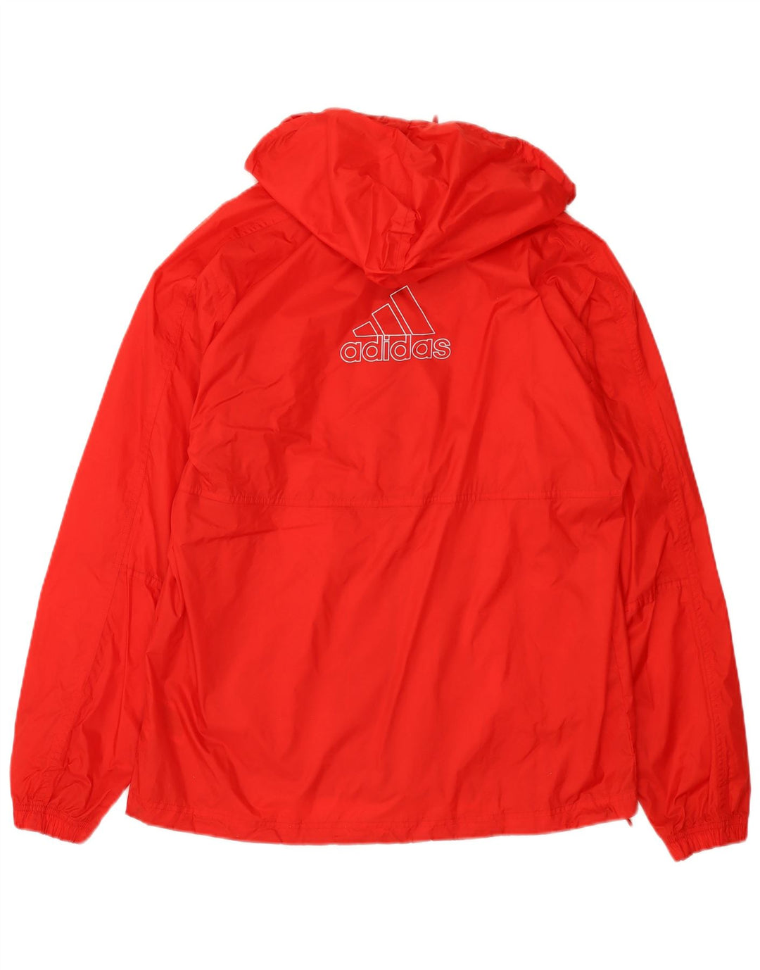 ADIDAS Grafisk regnjakke med hætte til mænd UK 36 Lille rød nylon