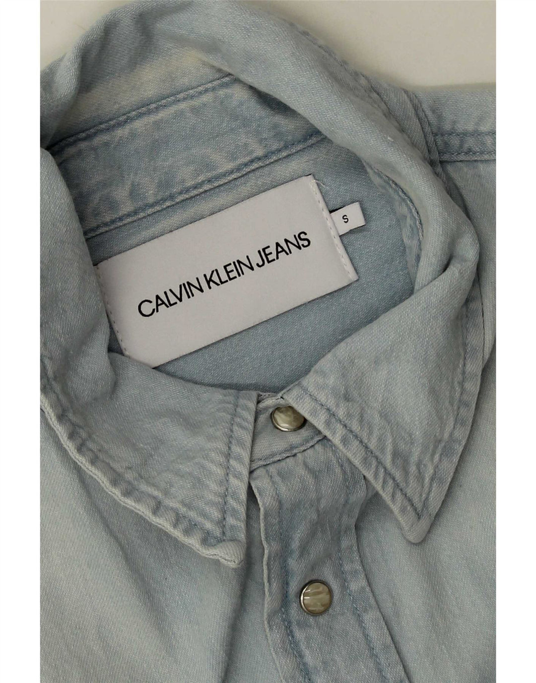 Calvin Klein Jeans Denimskjorte til mænd, lille blå