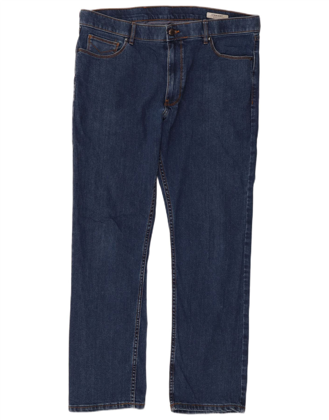 Marks & Spencer Straight Jeans til mænd W38 L31 Blå bomuld