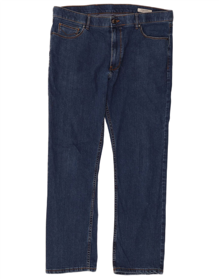 Marks & Spencer Straight Jeans til mænd W38 L31 Blå bomuld
