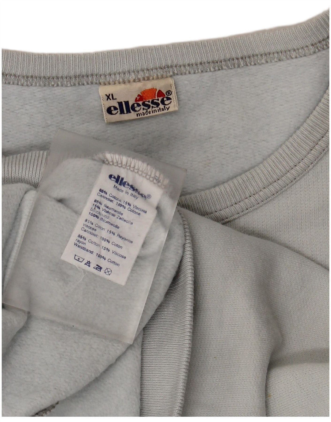 Ellesse Dame Sweatshirt Jumper UK 18 XL Blå Bomuld