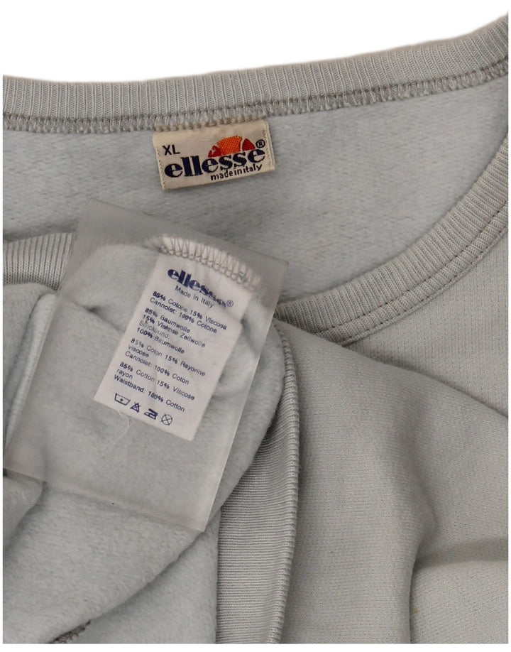 Ellesse Dame Sweatshirt Jumper UK 18 XL Blå Bomuld