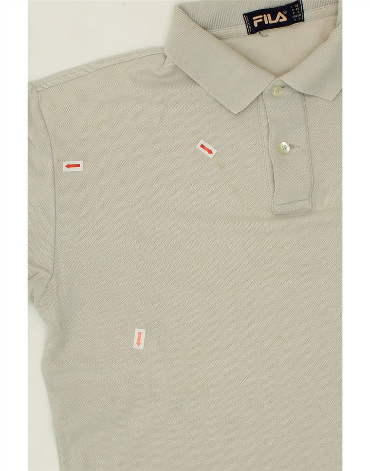 FILA Mens Polo Shirt IT 48 Medium Beige Vintage Fila and Second-Hand Fila from Messina Hembry 
