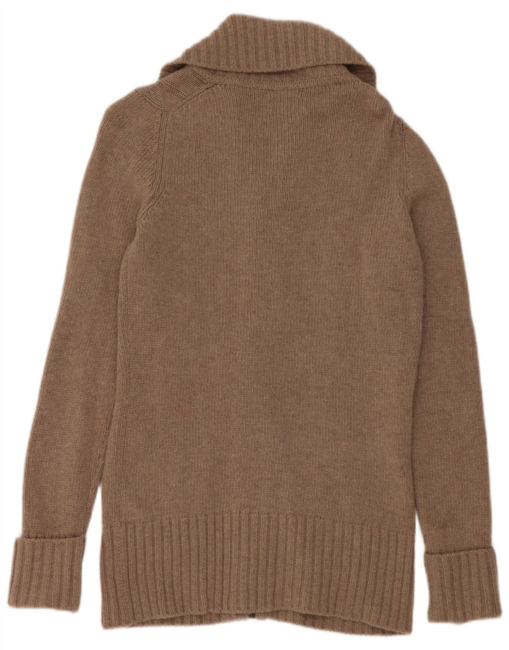 Massimo Dutti Dame Cardigan Sweater UK 10 Lille Grå Uld