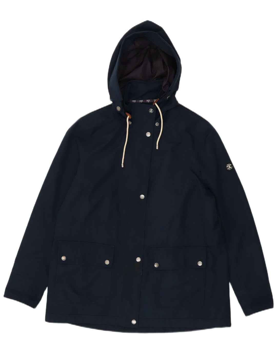 Barbour Dame Hooded Utility Jacket UK 14 Large Navy Blue
