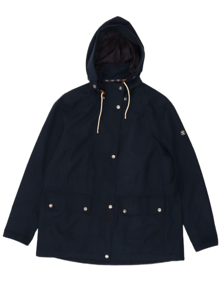 Barbour Dame Hooded Utility Jacket UK 14 Large Navy Blue
