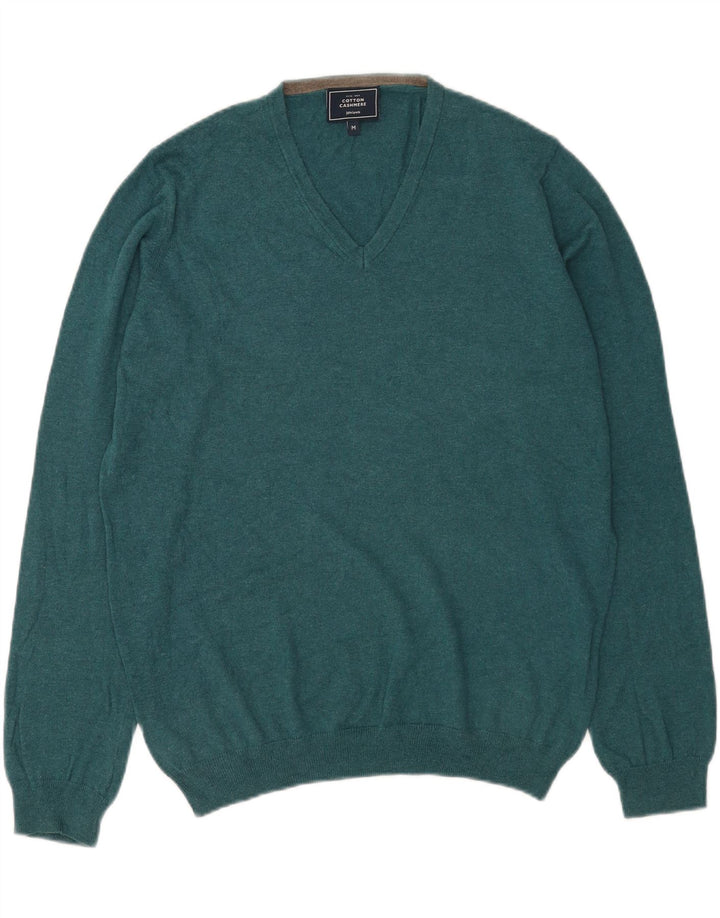 John Lewis Herre V-hals sweater Medium blå bomuld