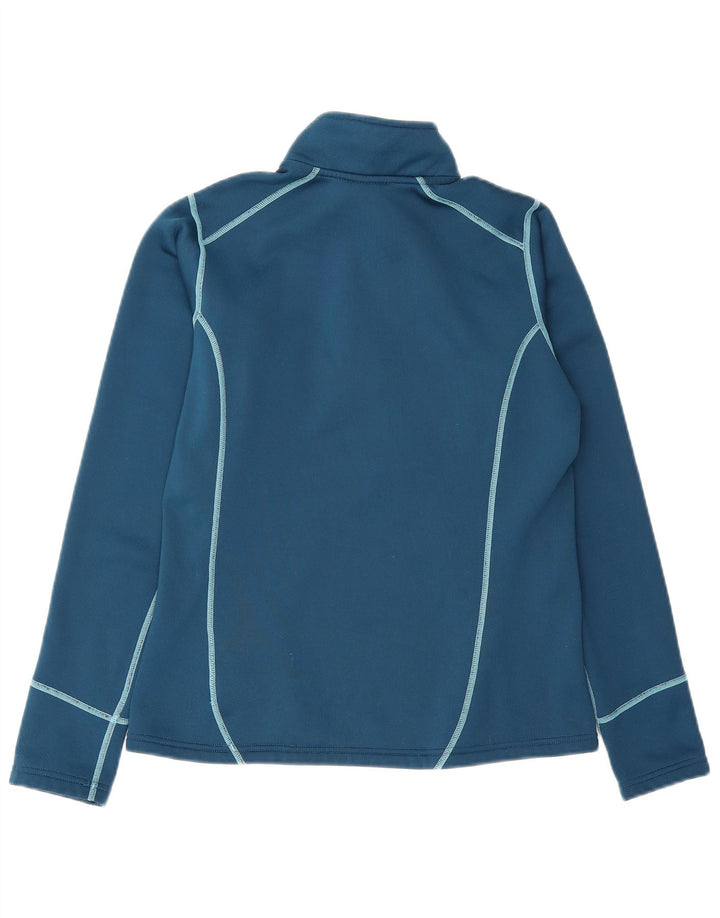 Rab Dame Zip Neck Sweatshirt Jumper UK 12 Medium Blue Polyester