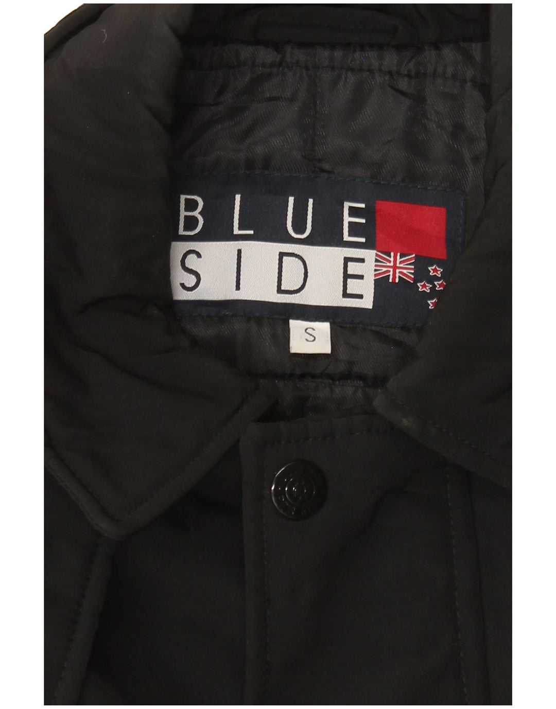 Blå Side Herre Loose Fit Utility Jacket UK 36 Small Black Polyester
