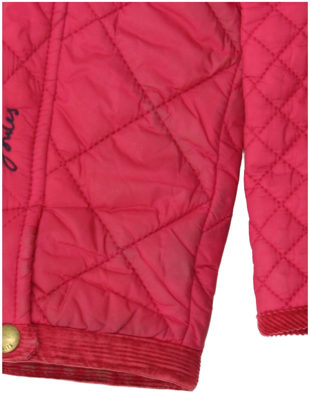 Joules Quiltet jakke til kvinder UK 12 Medium Pink Polyester