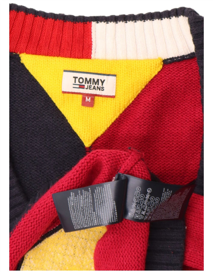 Tommy Hilfiger Dame Grafisk V-hals sweater UK 14 Medium Multicolou