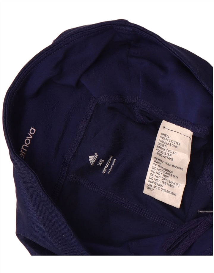 Adidas Dame Climacool Capri Leggings UK 4 XS Navy Blue Polyester