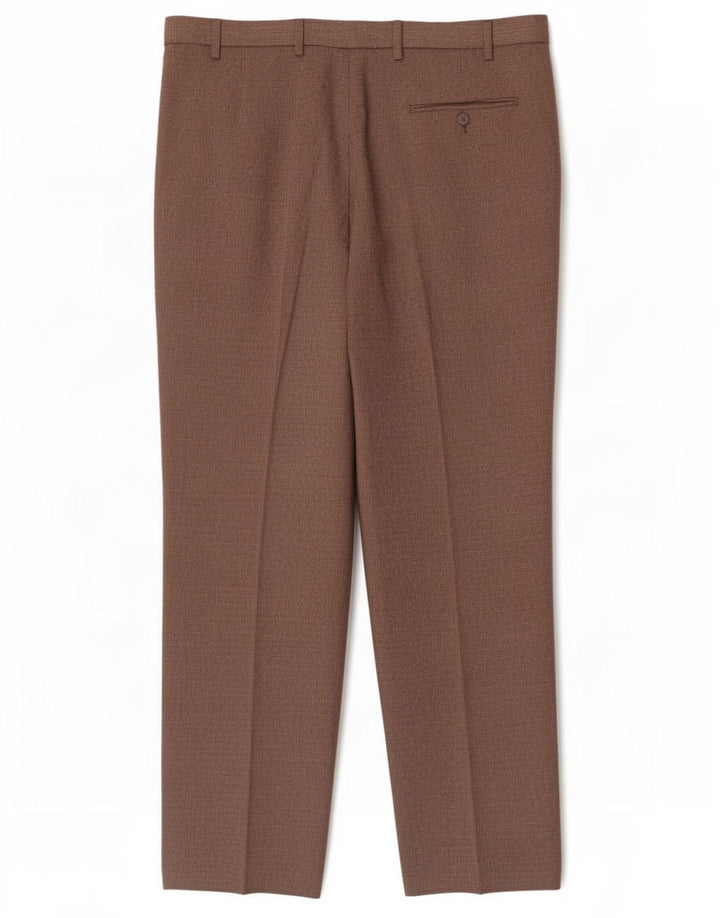 Marks & Spencer Herrebukser med almindelig jakkesæt W42 L33 Brun Houndstooth