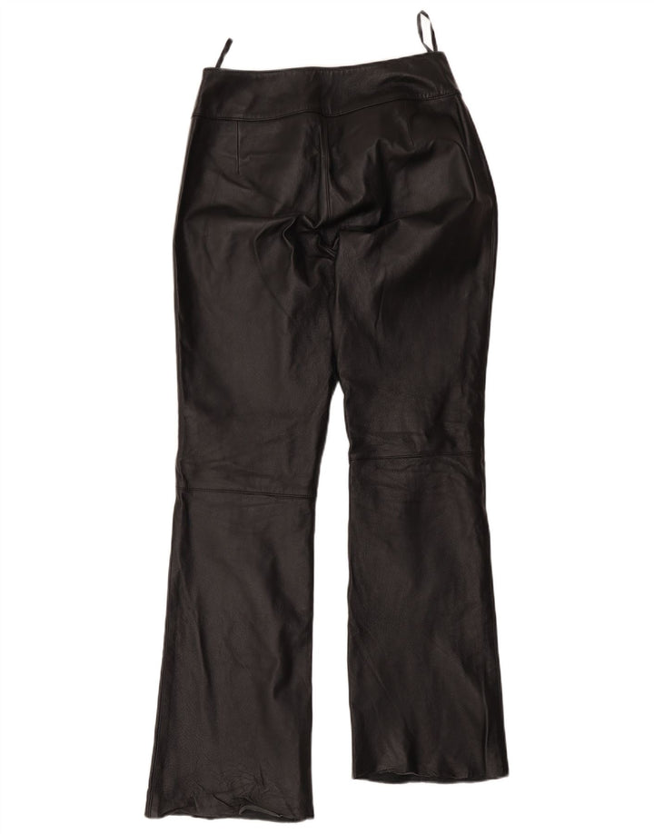 Yuppie Dame Bootcut Læderbukser EU 40 Medium W32 L30 Sort