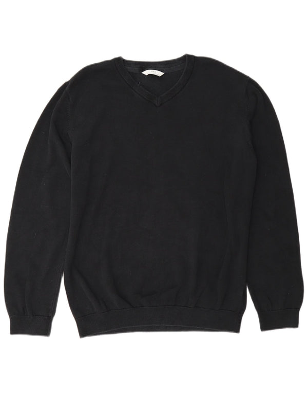 Marks & Spencer Boys V-hals sweater 15-16 år Sort bomuld