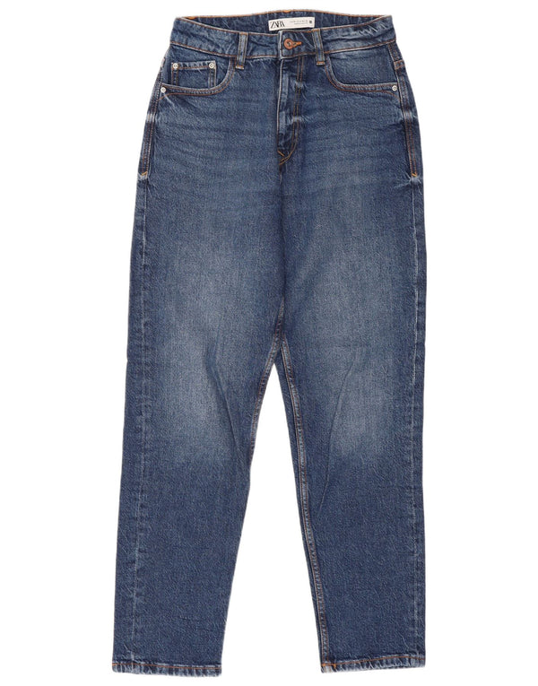 Marks & Spencer Kvinder Højtaljede tilspidsede Jeans EU 36 XS W26 L28 Blå