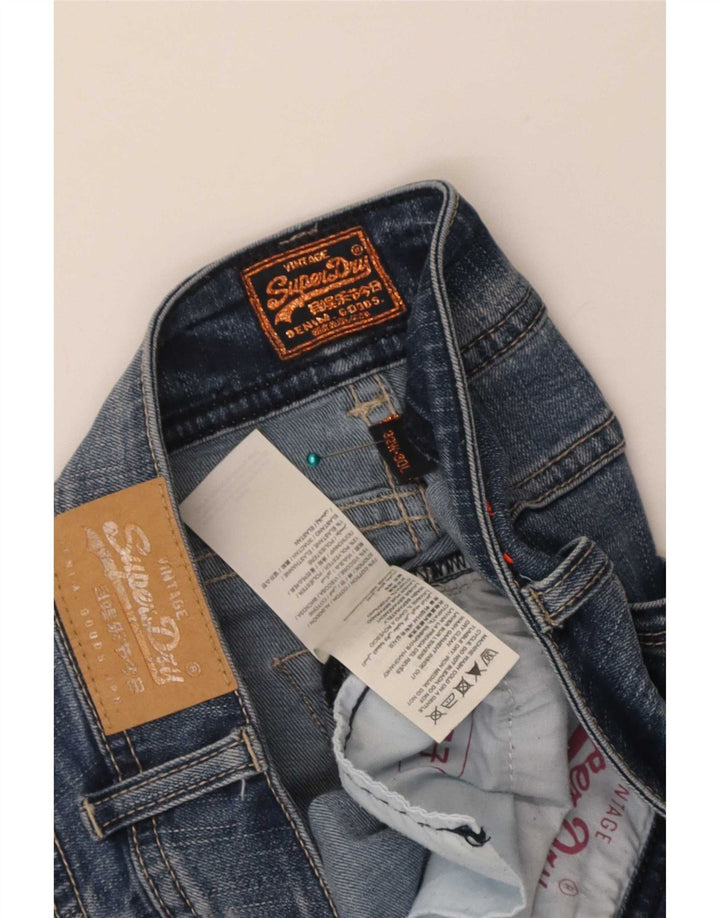 Superdry Distressed Skinny Jeans til kvinder W32 L30 blå bomuld