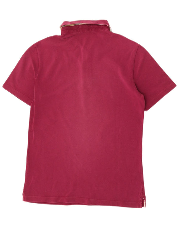 Burberry Mens BRIT Polo Shirt Small Purple Cotton