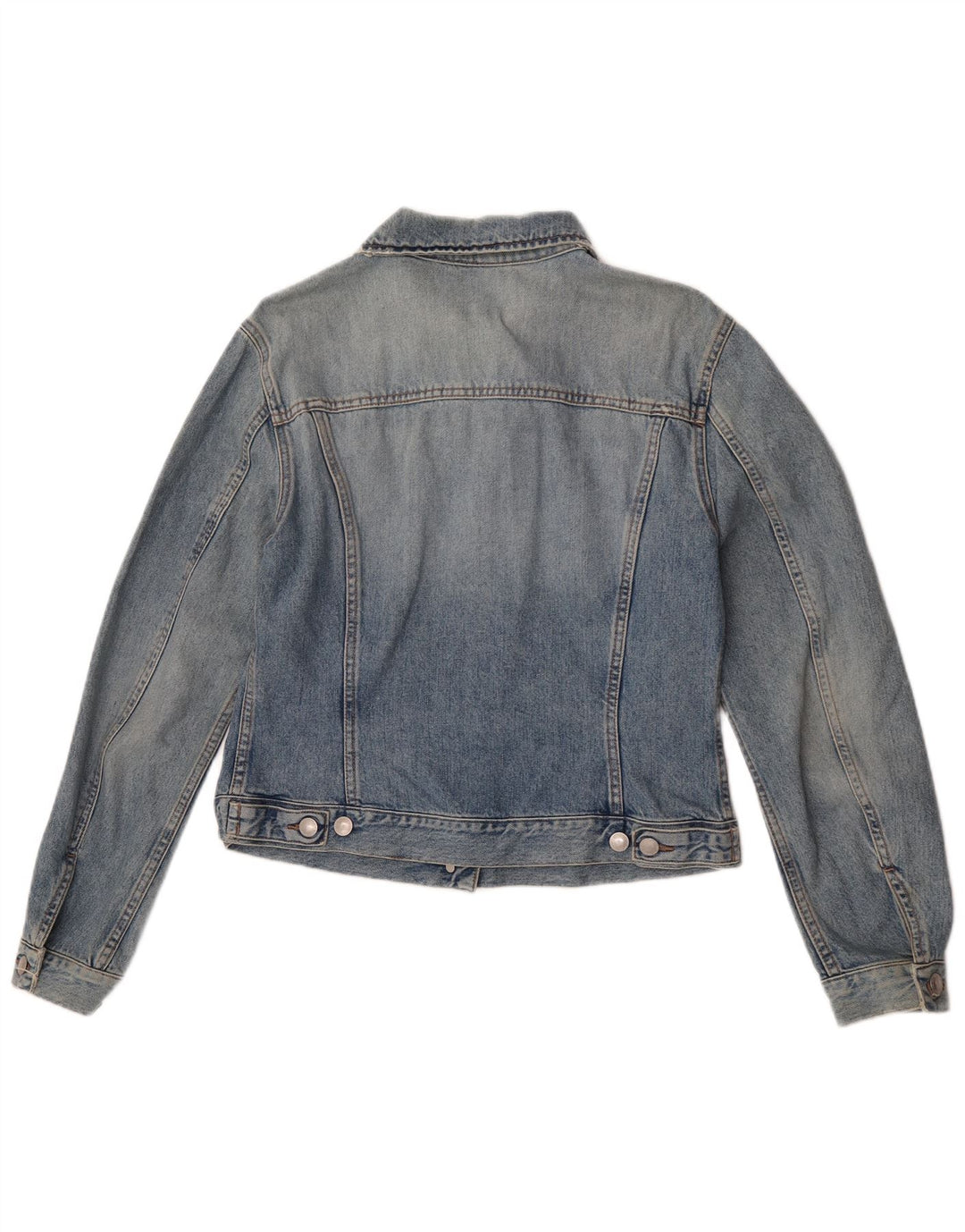 Benetton Dame denimjakke UK 14 Stor Blå Bomuld