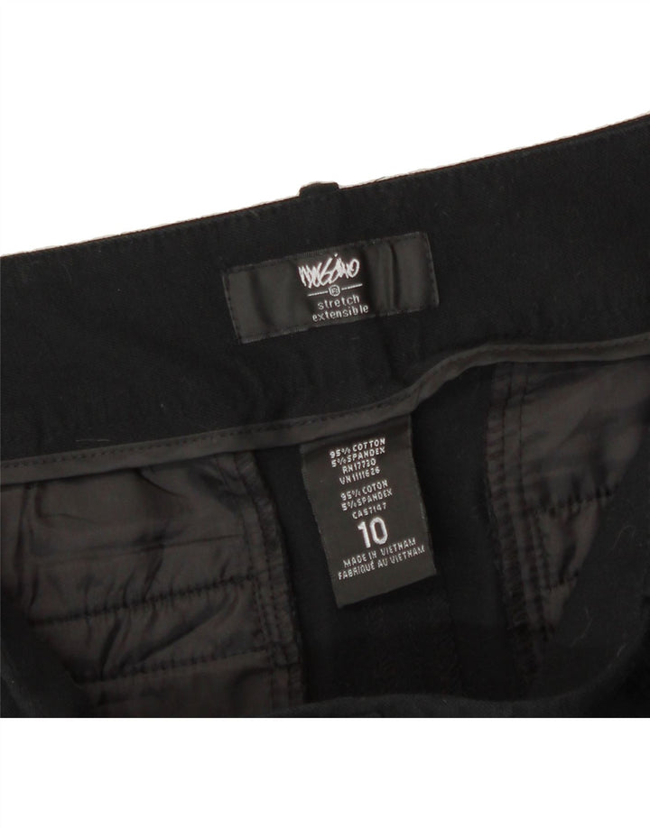 MOSSIMO Womens Slim Cropped Trousers US 10 Large W30 L26 Black Cotton Vintage Mossimo and Second-Hand Mossimo from Messina Hembry 