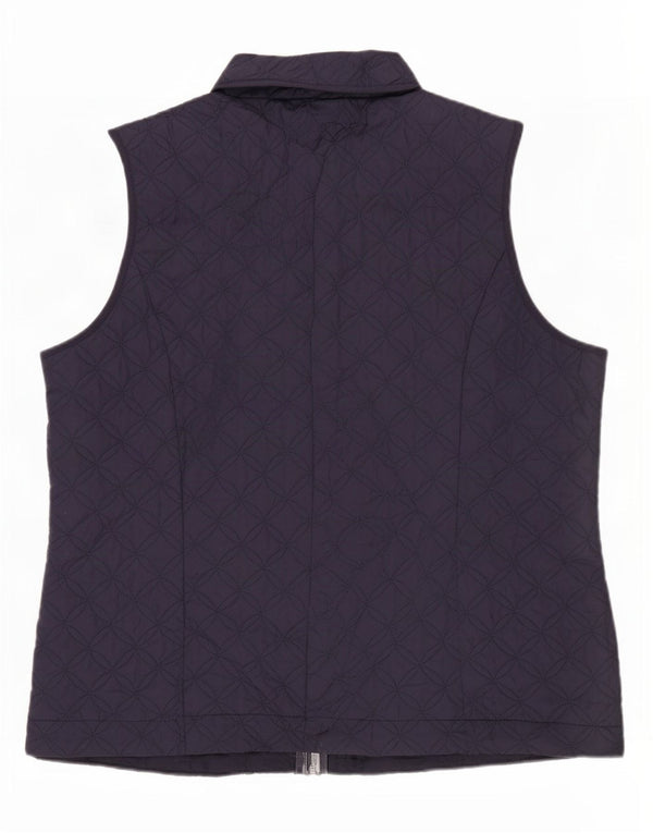 Marks & Spencer Dame Quilted Gilet UK 18 XL Navy Blue Polyester
