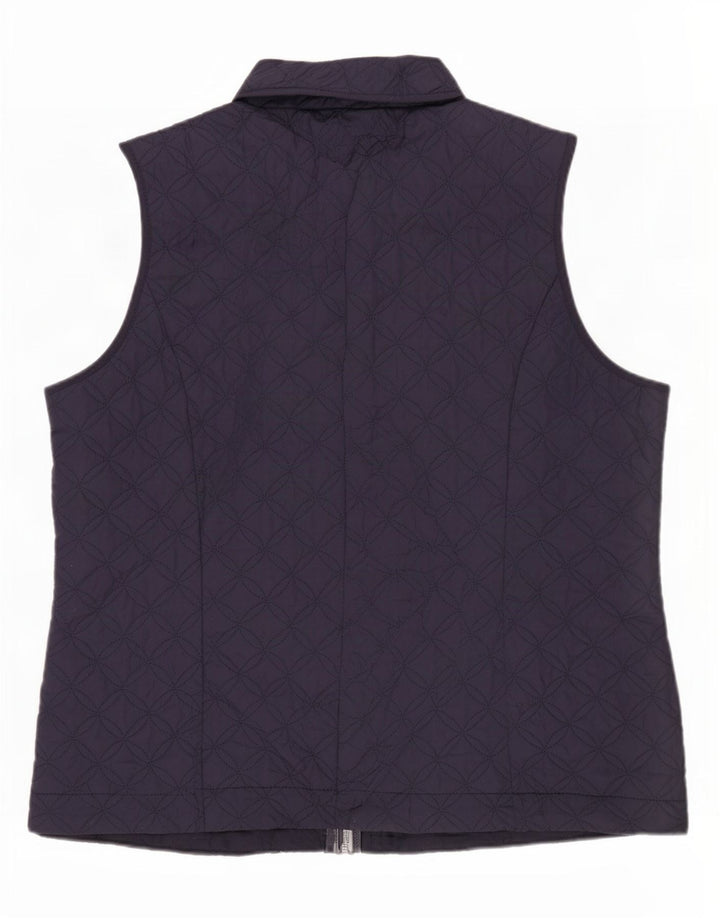 Marks & Spencer Dame Quilted Gilet UK 18 XL Navy Blue Polyester