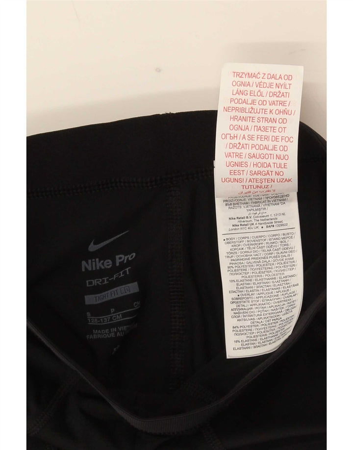 Nike Girls Dri Fit Leggings 8-9 år Lille sort polyester