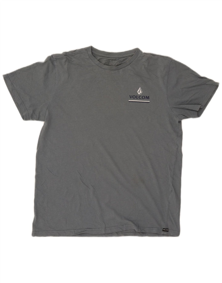 VOLCOM Grafisk T-shirt top til kvinder DK 16 Stor blå bomuld