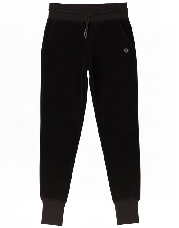 Colmar Womens Velvet Tracksuit Trousers Joggers UK 6 XS Black Cotton