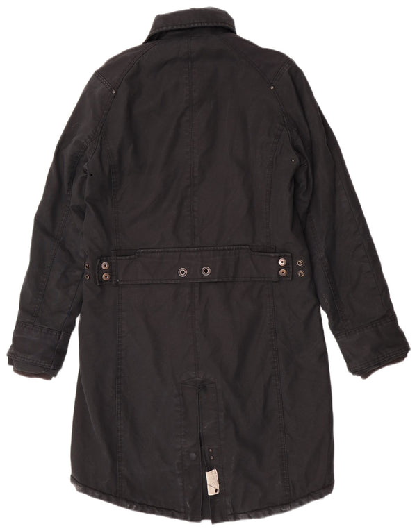 G-Star Dame Windbreaker Coat UK 40 Large Black Bomuld