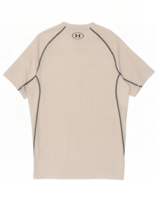 Under Armour Herre Heat Gear T-Shirt Top XL Hvid Colourblock Polyester