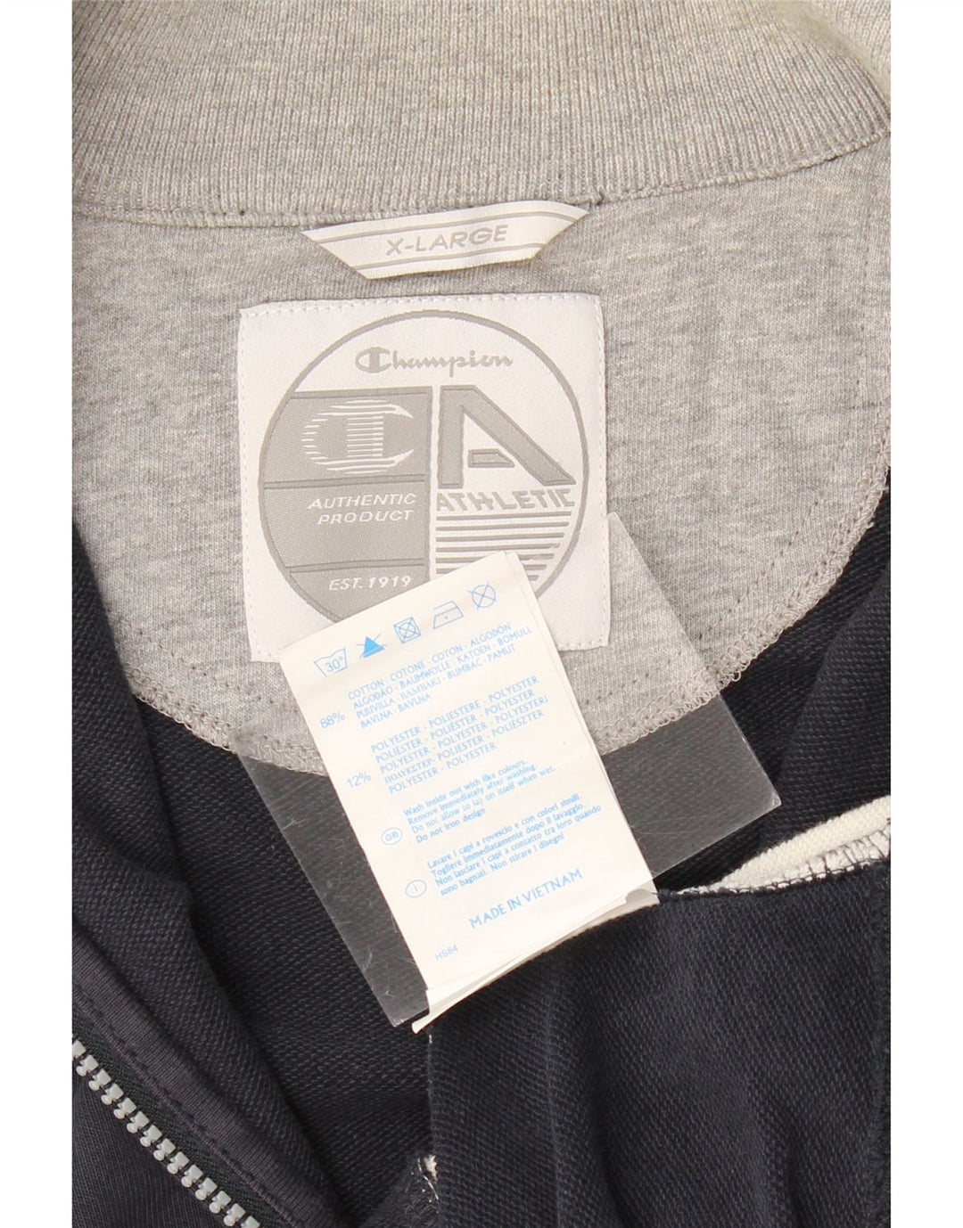 CHAMPION Træningsdragt til mænd Topjakke XL Marineblå Colourblock Bomuld