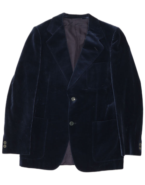 Ambassador Herre 2-knap fløjl 2-delt jakkesæt IT 50 Medium W32 L31 Marineblå