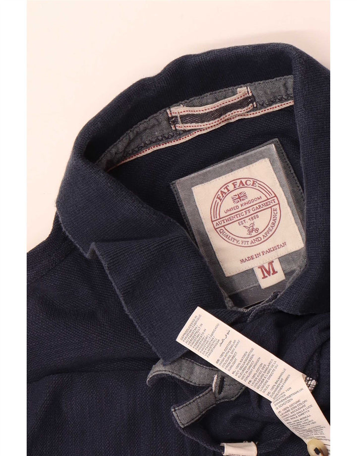 Fat Face Herre Polo Shirt Medium Navy Blue Bomuld