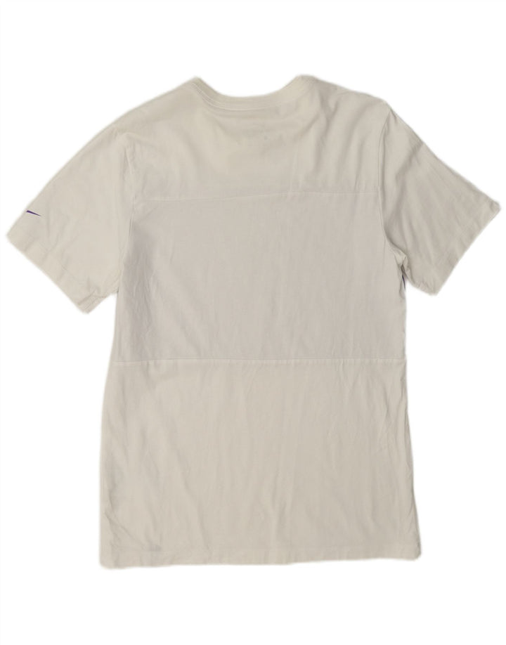 Nike T-shirt top til mænd, lille hvid geometrisk bomuld