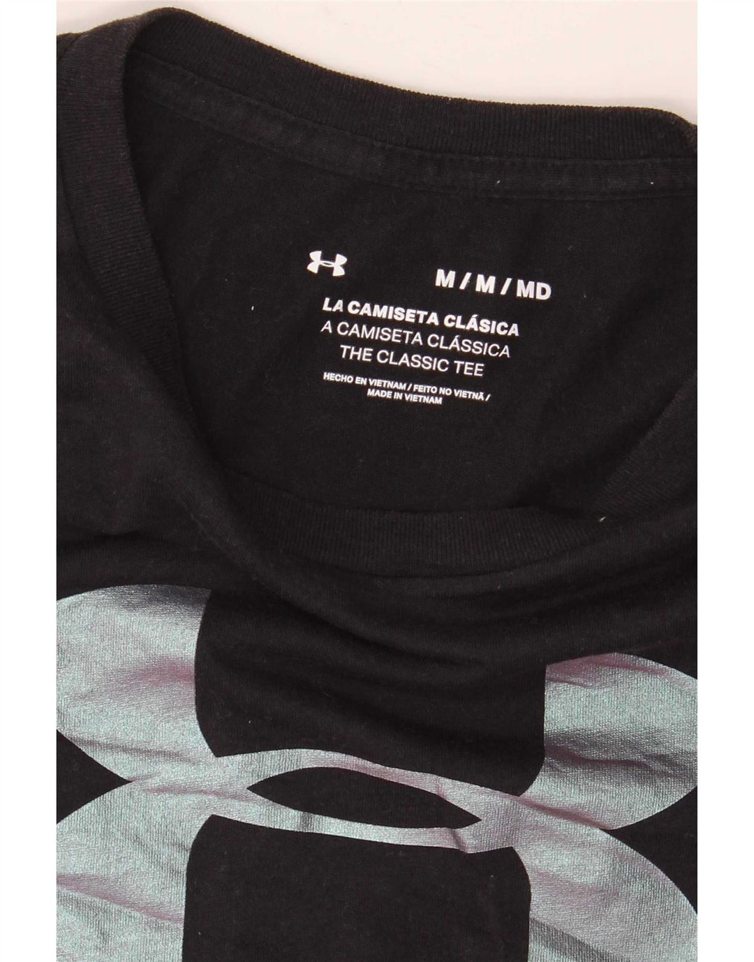 Under Armour Dame Grafisk T-Shirt Top UK 12 Medium Sort