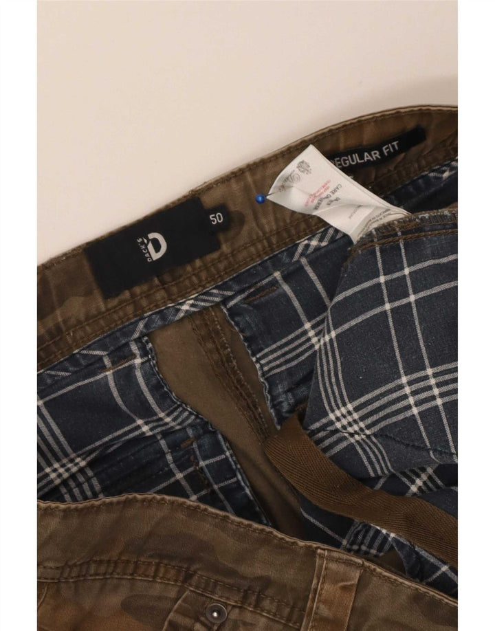 Dacks Herre Regular Fit Cargo Shorts IT 50 Large W36 Brown Camouflage