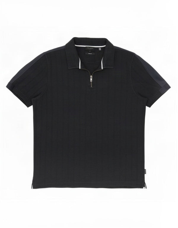 Ted Baker Herre Regular Polo Shirt Størrelse 6 2XL Sort Bomuld
