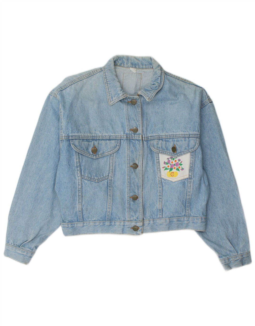 Weipper Dame Crop Denim Jacket UK 16 Large Blue