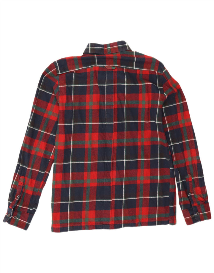Ben Sherman herre flannel skjorte lille marineblå ternet bomuld