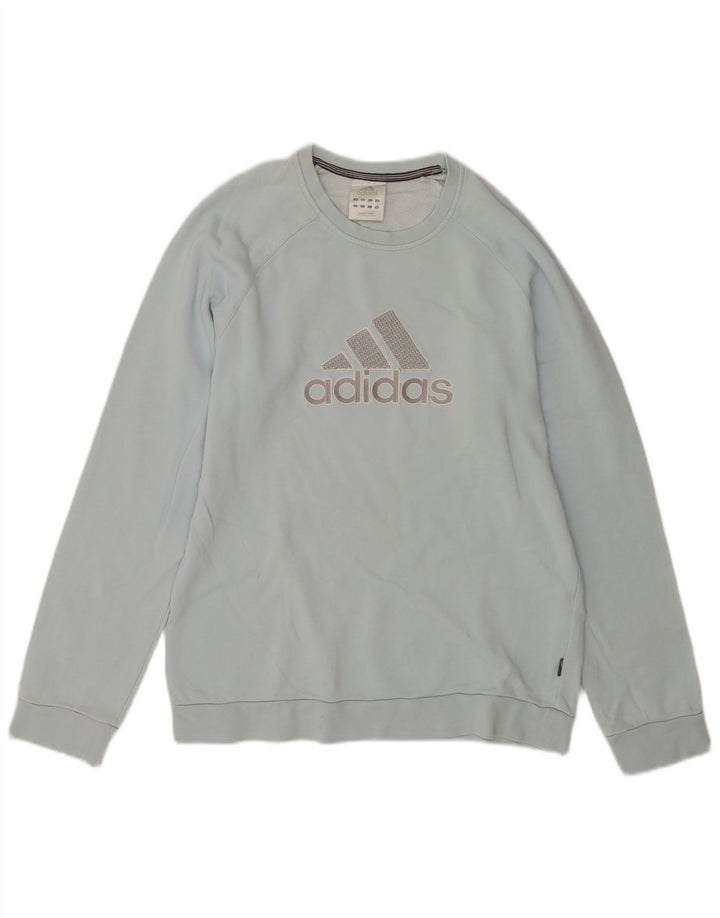 Adidas grafisk sweatshirt til mænd, lille blå bomuld