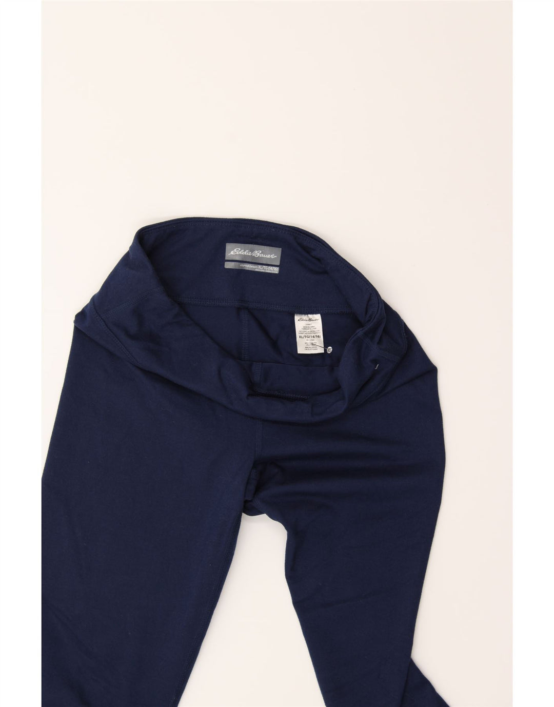 EDDIE BAUER Girls Leggings 14-15 Years XL Navy Blue Polyester Vintage Eddie Bauer and Second-Hand Eddie Bauer from Messina Hembry 